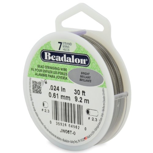 Beadalon 0.61 mm Diameter 9.2 m 7 Strand Wire Bright Reel