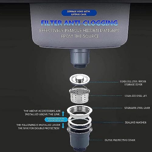 Fregadero de acero inoxidable con grifo de agua fría y caliente lavabo independiente de exterior 5