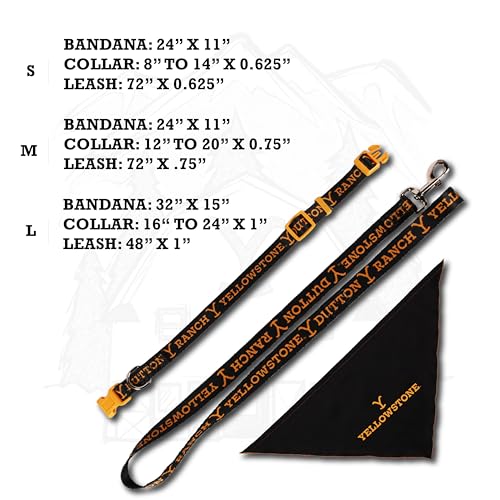 Disfraz para perro Yellowstone Dutton Ranch con collar y correa miniatura 5