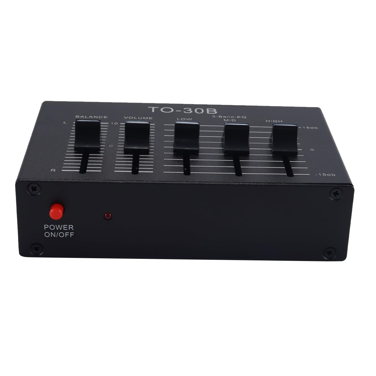 Riven Préamplificateur stéréo égaliseur avec réglage de balance 3 bandes, contrôle du volume, circuit HIFI NE5532, pour appareils électroniques et haut-parleurs