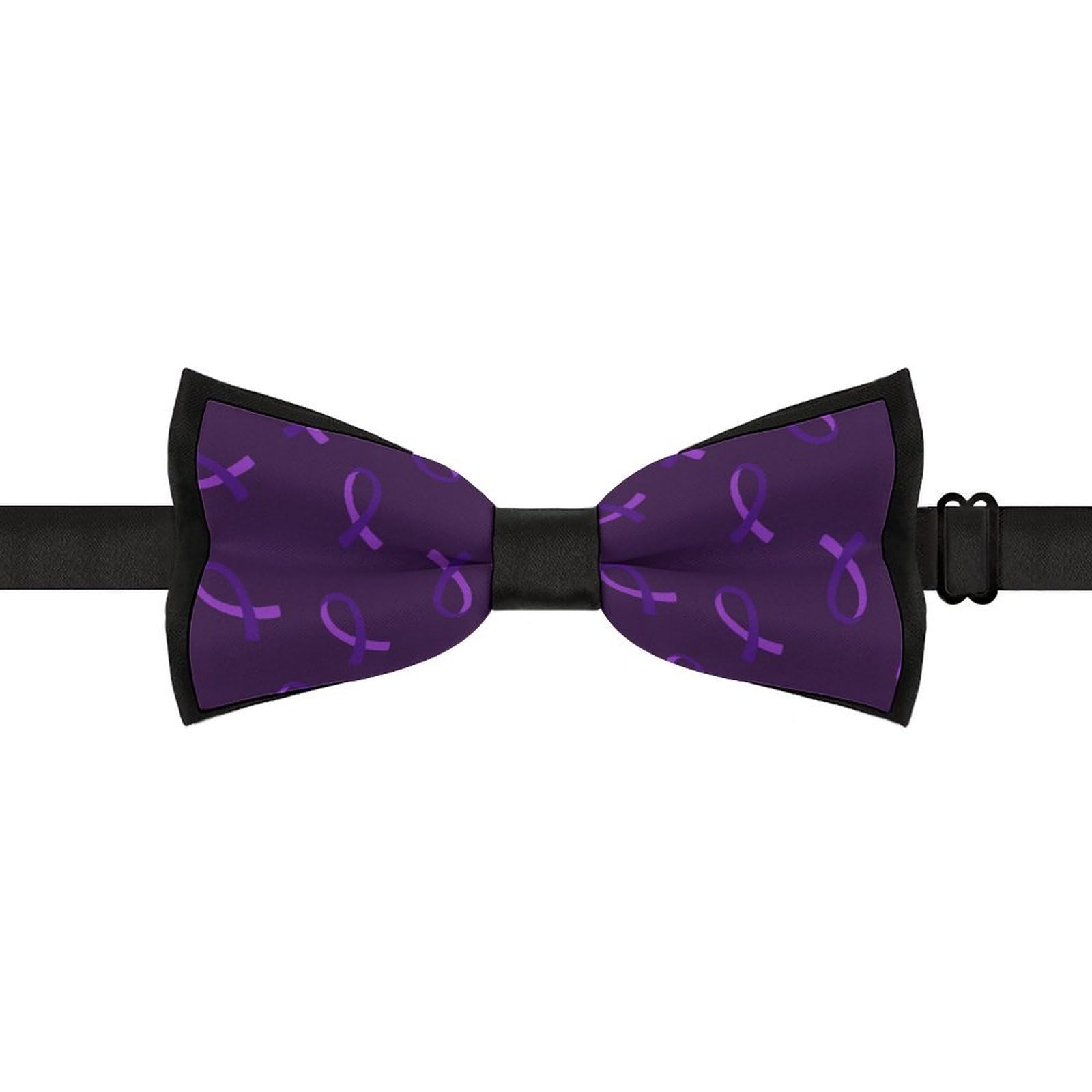 GoasNei Epilepsy Awareness Month Bow Tie for Men Adjustable Necktie Funny Tie Neck Ties for Weddings Party