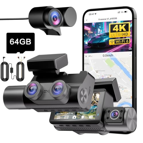 Camara para coche 3 vias Frvesroe contra robos en parking 24H