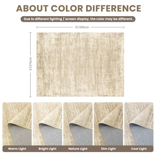 zesthome 9x12 Area Rugs for Living Room, Non-Slip Backing Washable Rug, Modern Abstract Area Rug, Stain Resistant Rugs for Bedroom, Ultra-Thin Large Area Rugs, Area Rug 9x12