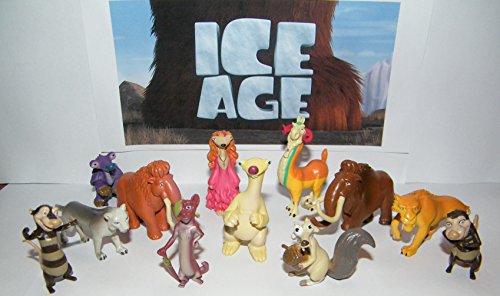 Ice Age Movies Deluxe Party Favors Goody Bag Fillers Set of 13 Figures with Scrat the Squirrel, Diego, Sid, Granny, the Possum Brothers and Many More!