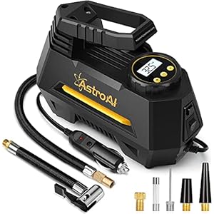 AstroAI Digital Tyre Inflator 12V Air Compressor Auto-Stop Portable Car Tyre Pump with Handle, Car Pumps for Tyres with…