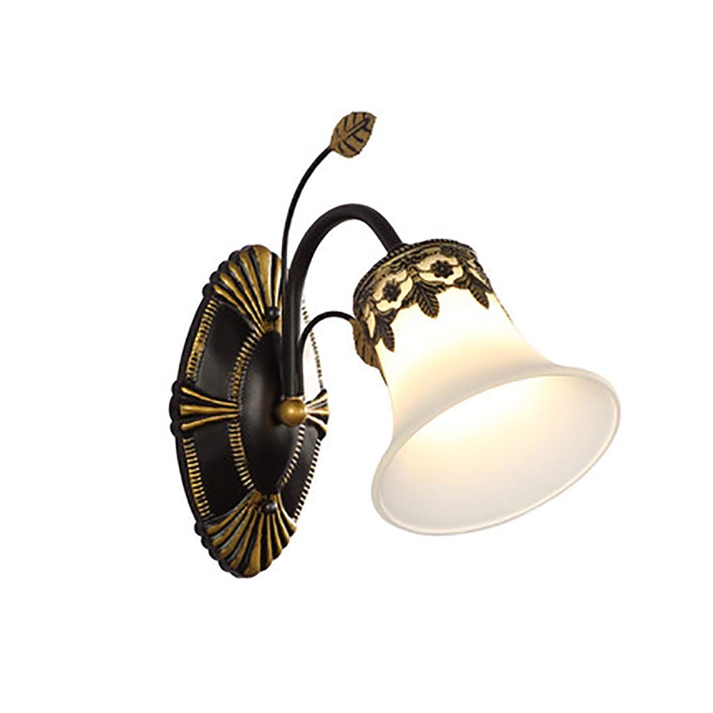 HynJGih Wall lamp Wrought Iron Bedroom Bedside lamp Nordic Living Room wall Creative Outdoor Aisle wall lamp(B)