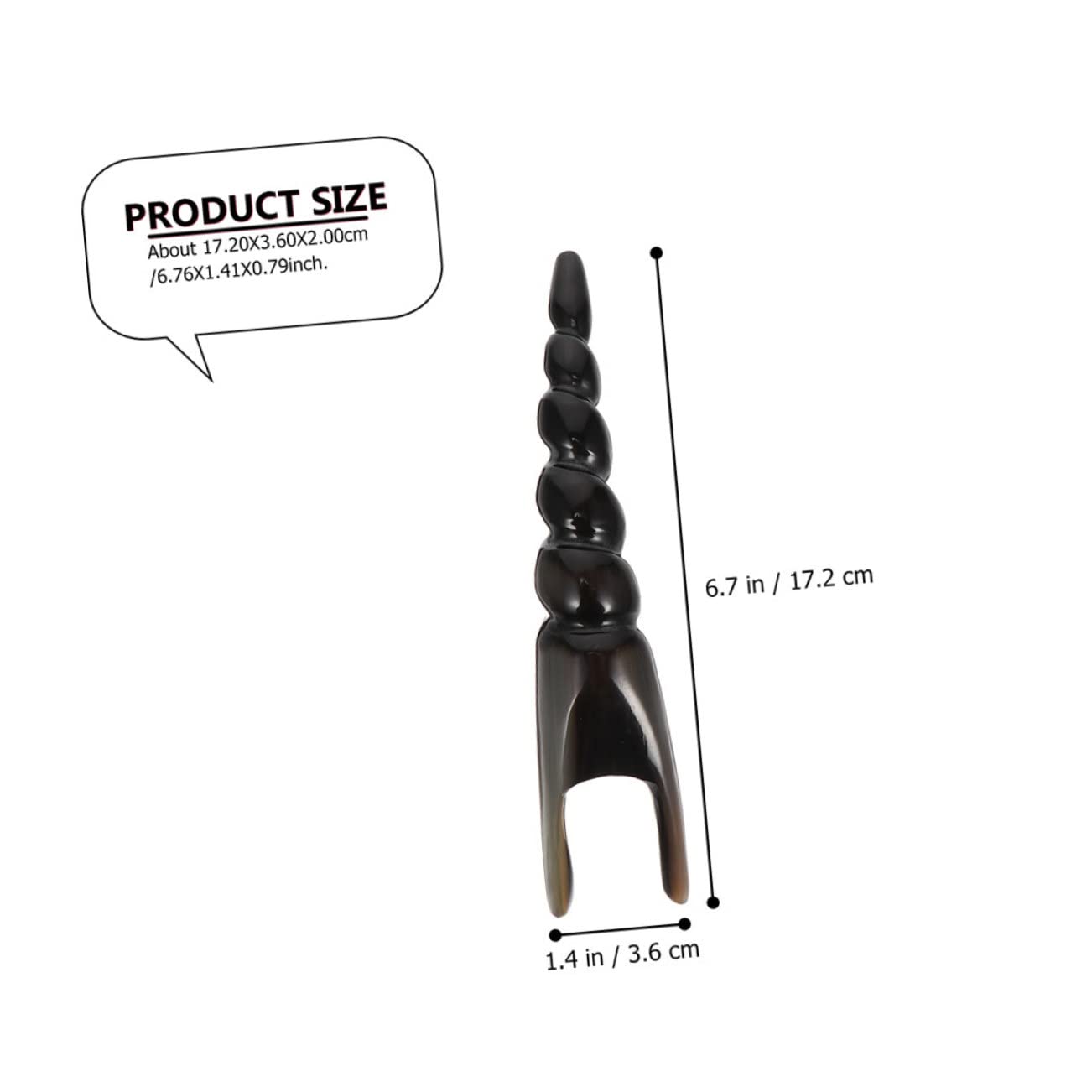 FOMIYES 2pcs Ox Horn Acupoint Rods Handheld Massaging Scrapping Stick Natural Skin Care Tool