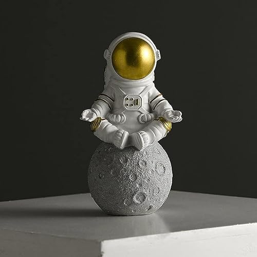 Miniatura 2 de Estatua de astronauta de la estatua del astronauta de resina, ornamento modelo de astronauta, escultura de astronauta para decoración de mesa