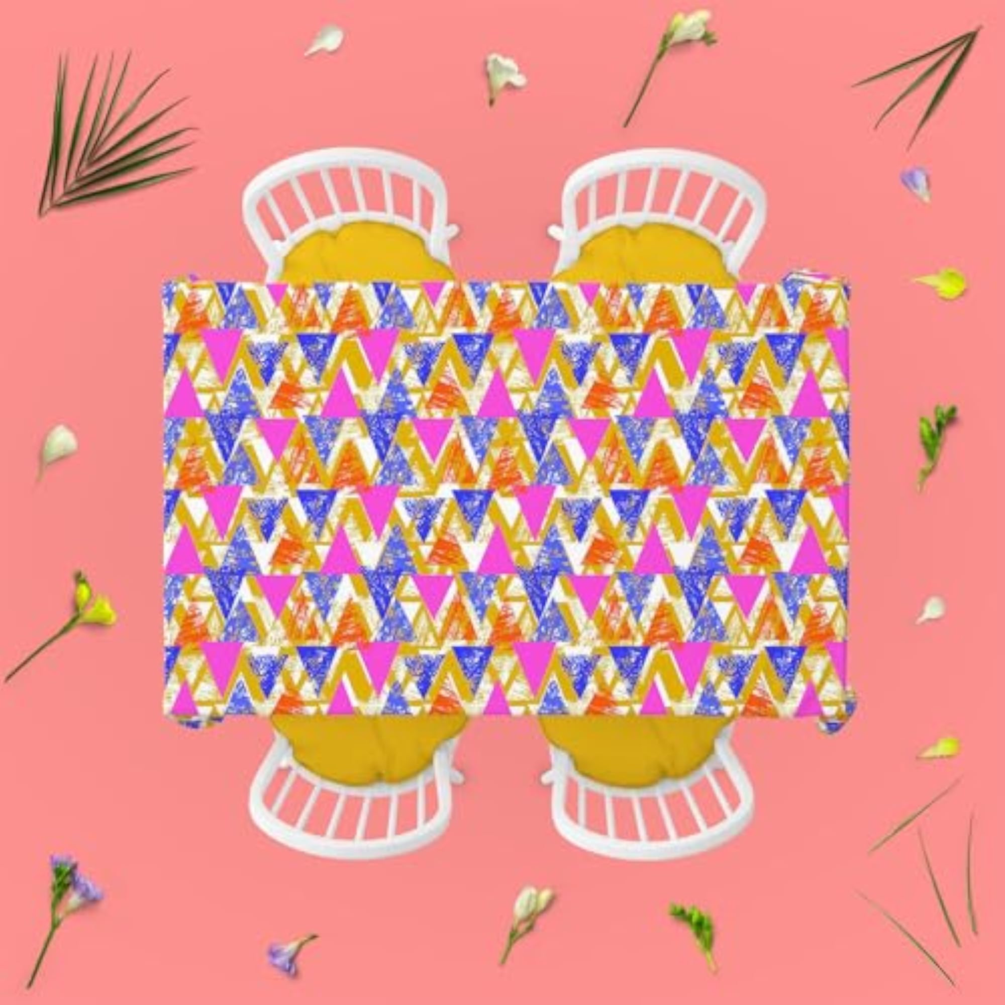 Geometrical Behaviour D3 Table Cloth Cover for Dining & Center Table