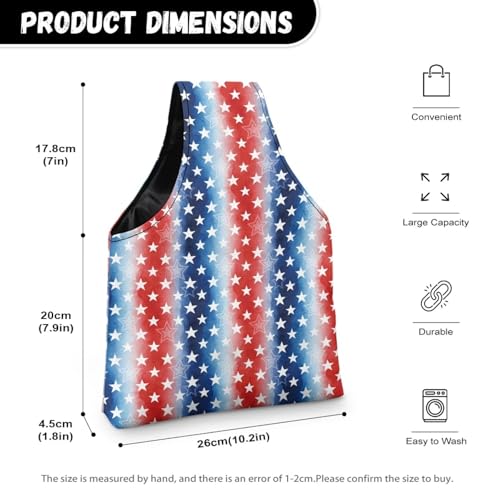 Image of ZUXONGSY Patriotic Eagle Yarn Bag America250 Knitting Tote Bag Cookies Yarn Tote Yarn Organizers and Storage for Women Knitting Yarn Storage Bag Organizer