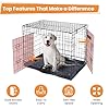 BELOFAY Dog Crate | Dog Cage 30-Inch Heavy Duty | Collapsible Metal Frame with Dual Access Doors, Chew-Resistant Removable Base Tray, Sliding Lock & Carry Handle – Ideal for Puppy Training & Travel