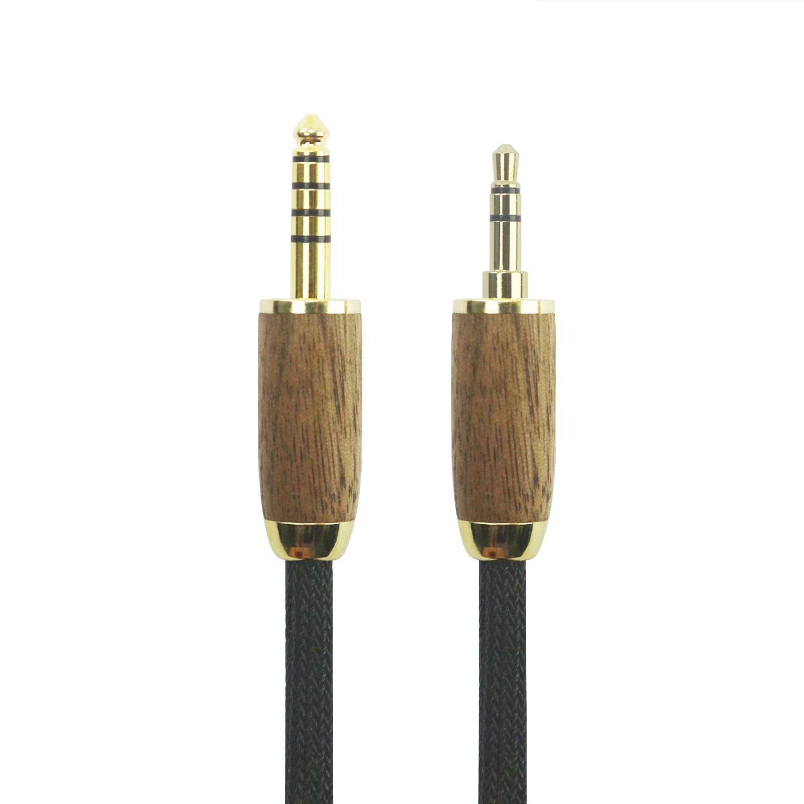 ABLET 4.4mm Balanced 5 Pole Connector to 3.5mm 1/8" TRS Stereo Audio Cable, 6N OCC Copper Single Crystal Silver Plated Wire