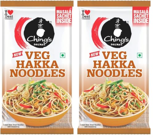 Image of Ching's Hakka Noodles with Masala, 140 g, Not Fried, Air Dried (Pack of 2)
