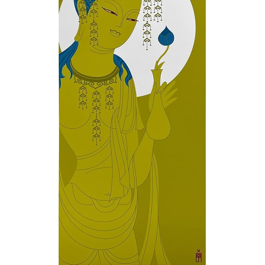 ◯絵画　ジクレー版画　額装品 Amazon.co.jp: 中川学 観音菩薩 ジクレー 版画 人物画 仏画 仏様