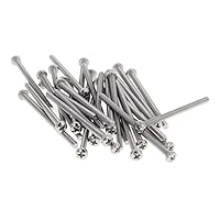 Vista 172 de MroMax 30 tornillos de máquina Phillips de cabeza plana M2 x 0.197 in, acero inoxidable 304 18-8, rosca completa, tornillos de cabeza cruzada gris