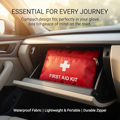 Image of 12 Pack Empty First Aid Kit Bag, Small First Aid Pouch Bulk, Water Resistant Travel Medical Organizer, Mini Emergency Supply Storage for Home, Car, Office, Camping, Outdoors (Red, 11x16cm, Bag Only)