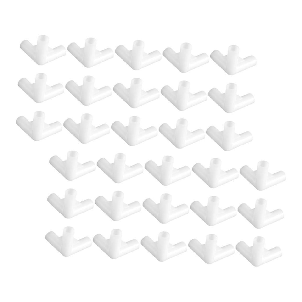 BESPORTBLE 150 Pièces Accessoires pour Tente Extérieure Raccords De Tuyauterie pour Raccords De en Plastique Garnitures De Poteau De Tente Raccords De Cadre D'auvent PP