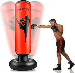 Sacos de Boxe Infláveis, Saco de Pancada, Saco de Boxe, Saco Pancada, Saco de Box, Saco de Pancadas, Bolsa de Boxe Antiestresse, Taekwondo, Saco de Areia, Inflável, Altura 160 Centímetros