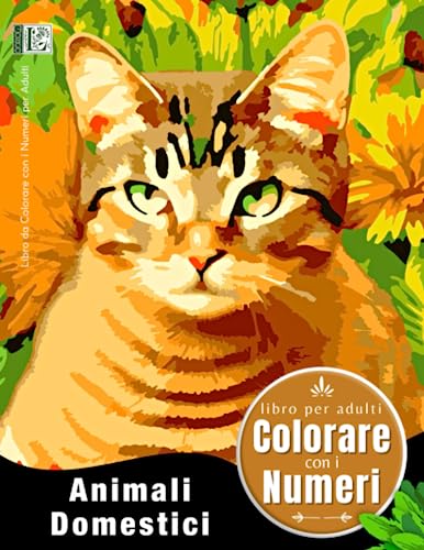 Libro da Colorare con i Numeri per Adulti - Animali Domestici