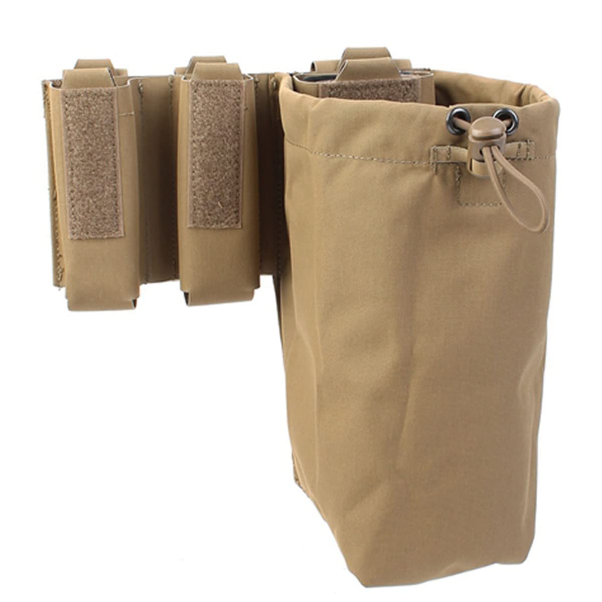 Seebo JKMulticam Dump Pouch with 9mm & 5.56mm Mag Pouch, Molle Open-Top Quick Release Magazine Pouch with Insert, Camo Hunting Gear