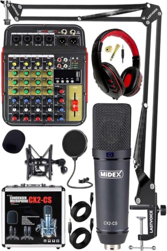 Wizard Paket-2 CX2 Stüdyo Mikrofonu, Mdx-04FXU Stüdyo Kayıt Mikseri ve Kulaklık Seti