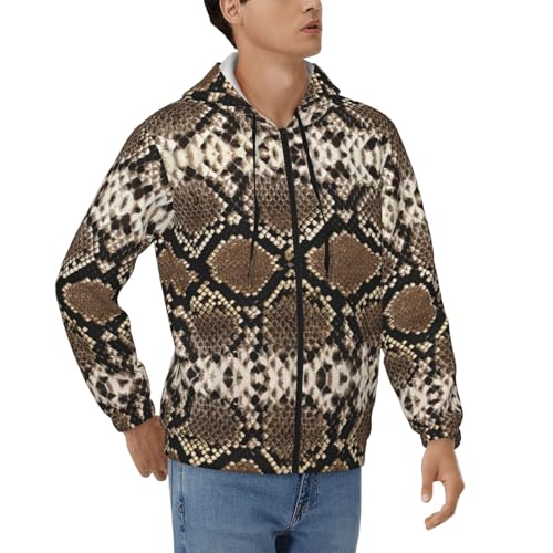 Sweat à capuche pour homme motif serpentine vêtement chaud et décontracté