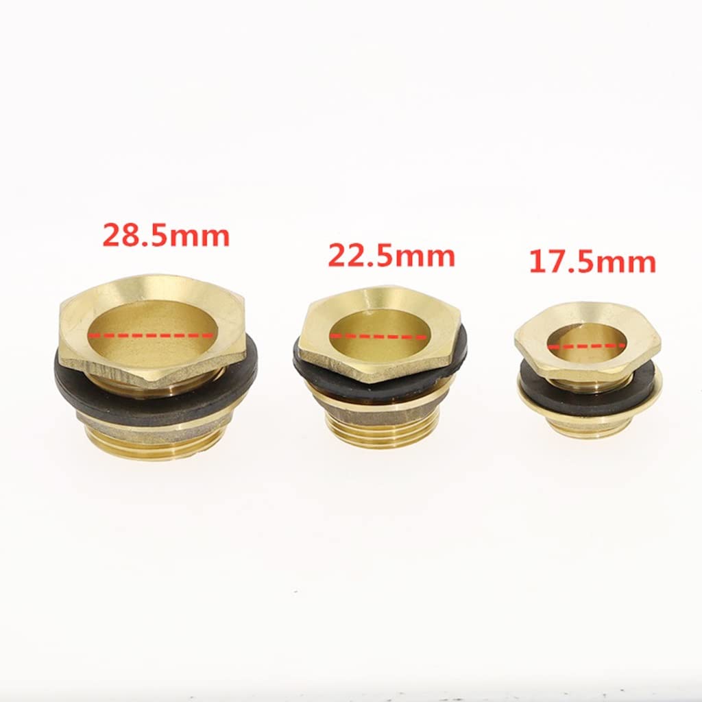 Plomería Juntas y Conexiones, 1 adaptador for pecera, rosca macho de 1/2", 3/4", 1", tubo de latón, tuerca de ajuste giratoria con llave suelta simple, conector de unión for tanque de agua de