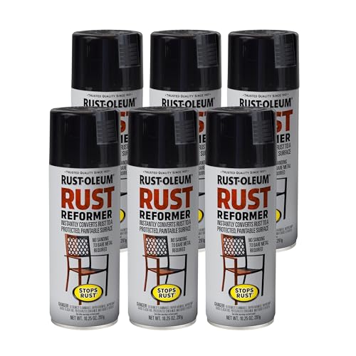 Rust-Oleum 215215-6PK Stops Rust Rust Reformer Spray, 10.25 oz, Black, 6 Pack