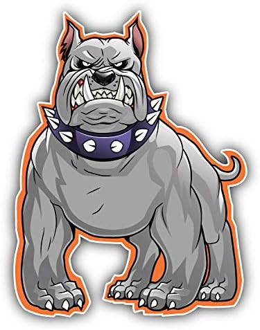 Calcomanía para parachoques de auto de Angry Bulldog, ventana, camión, 4 x 5 pulgadas