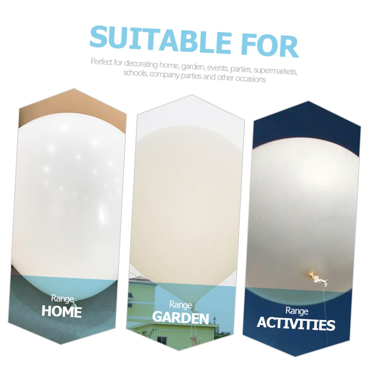 Ballon Rond Extra-large Blanc en Latex, Grand Format pour Décoration