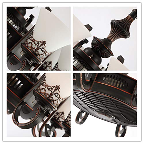 SOLUCKY Modern Steampunk Light Chandelier with Remote Control, Negative Ion Invisible Ceiling Fan Light for Lighting, Fans and Clean Air steampunk buy now online SOLUCKY Modern Steampunk Light Chandelier with Remote Control, Negative Ion Invisible Ceiling Fan Light for Lighting, Fans and Clean Air steampunk buy now online