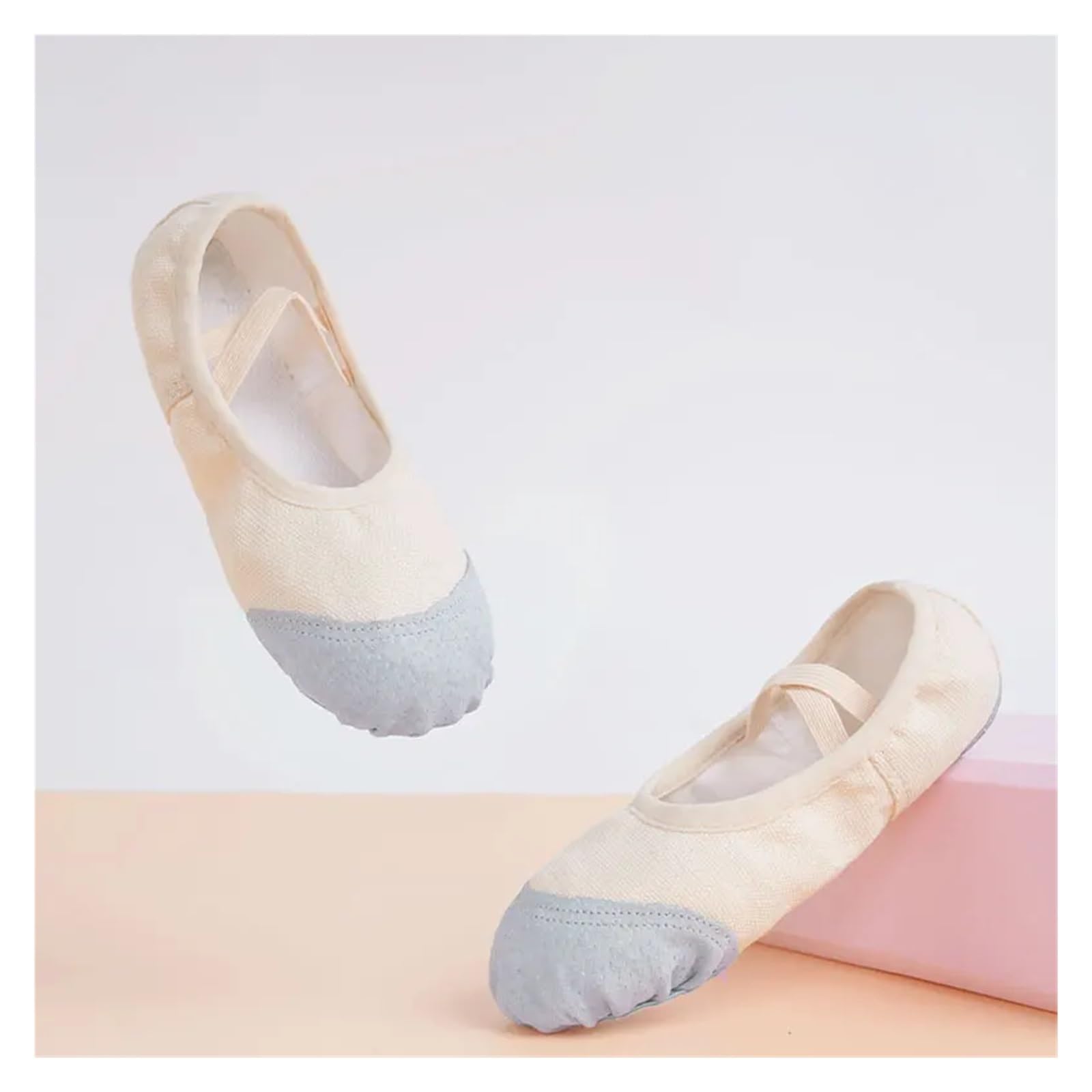 Scarpe Danza Classica Scarpe da Ballo for Ragazze e Donne, Scarpe in Tela, Basse, con Suola Morbida for Adulti, Ballerina per Danza