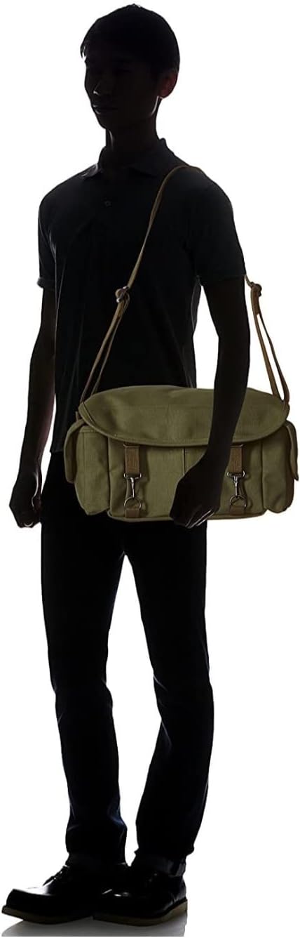 Domke F-2 original shoulder bag 700-02D (Olive) for Canon, Nikon, Sony, Leica, Fujifilm & Olympus DSLR or Mirrorless Cameras with Space for Multiple Lenses Up to 300mm and Accessories