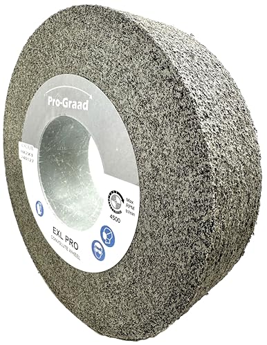 Image of EXL PRO Deburring & Polishing Wheel 8 inchx2 inchx3 inch 9S Fine Silicon Carbide | Professional Convolute Wheel for Metal Deburring, Finishing & Polishing - 94909 - 1 Pack