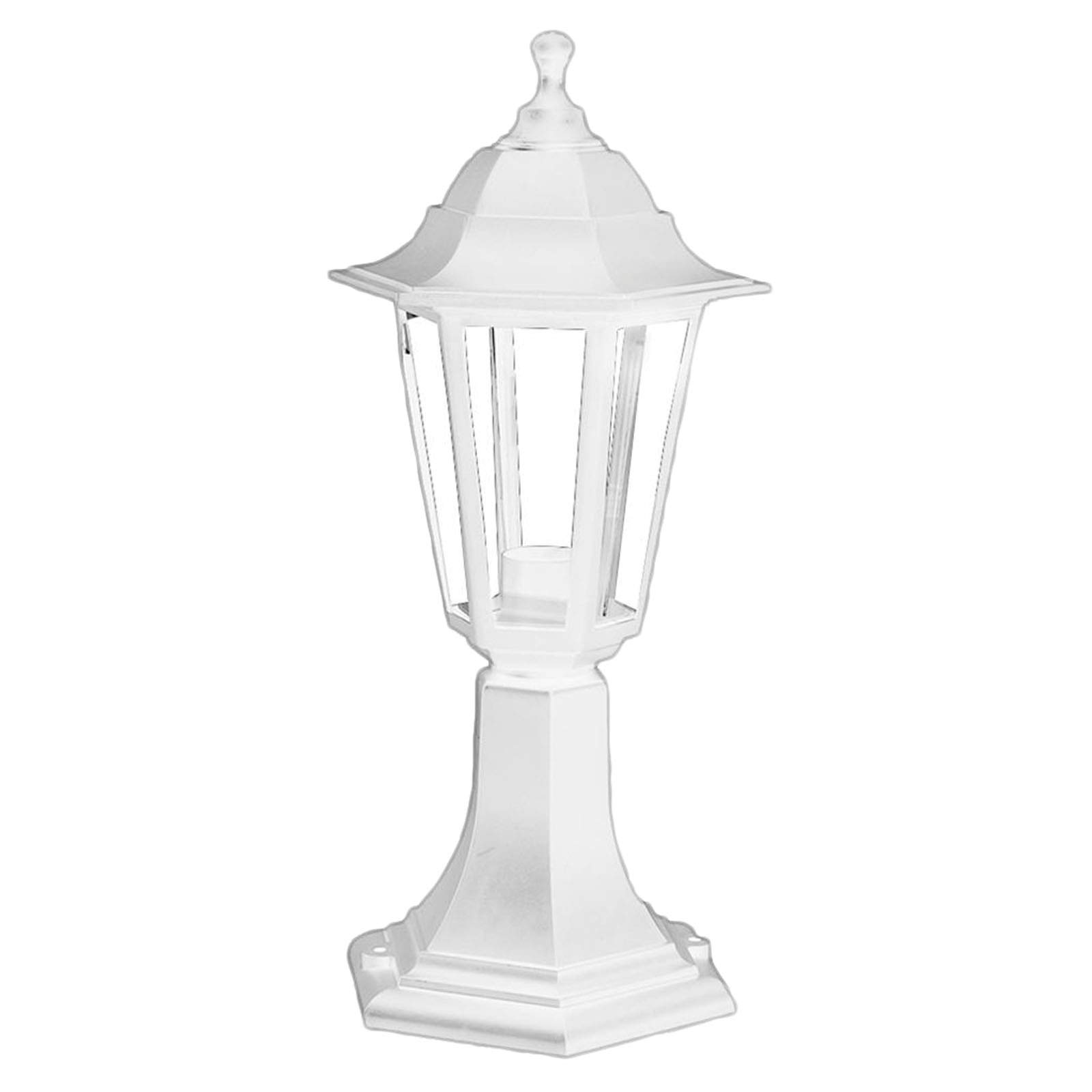 Ex-Pro Traditional Style Ip44 Rated White Outdoor Post Top Lantern LightE27 Fitting from B&Q