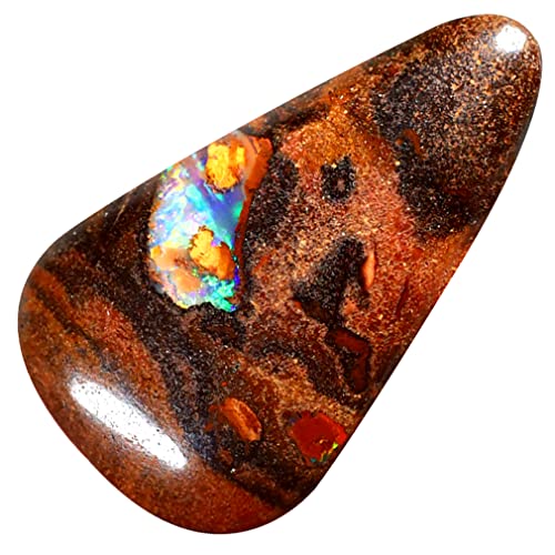 Opale Koroit australienne multicolore 7,33 ct : finissez-en avec les faux minéraux sans reflets