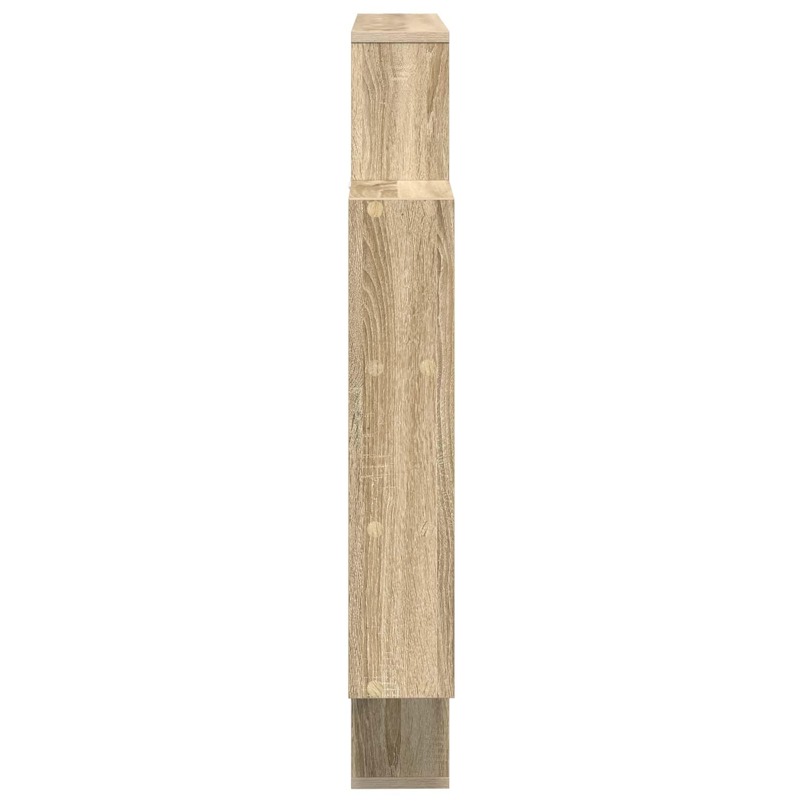 Scaffale da parete in rovere Sonoma, 100 x 13 x 100 cm, con 21 scomparti, per soggiorno, decorazione e libri