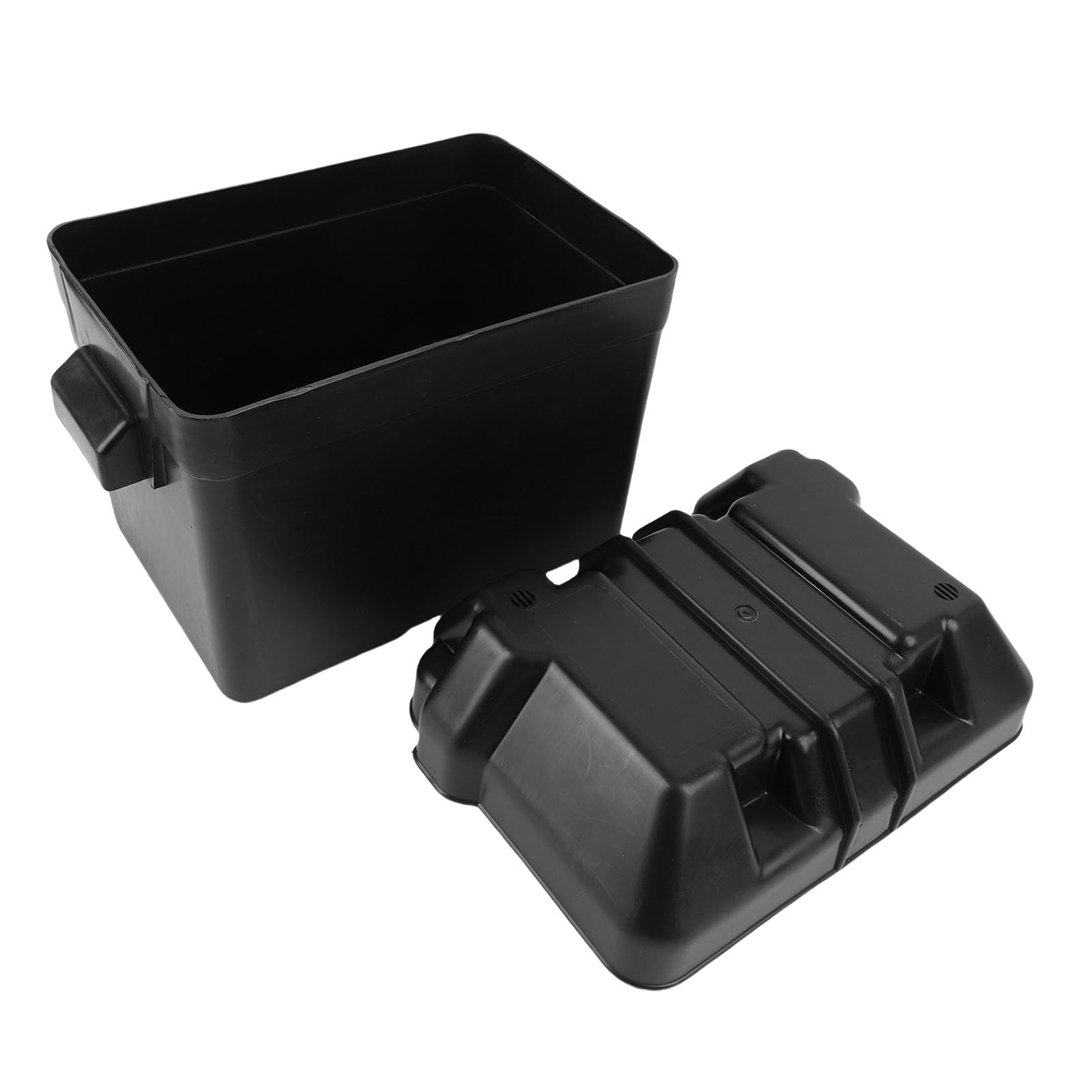 RV Box Batteria, Custodia per Batteria 12 V per Auto, Yacht, Rimorchi con Cinghie e Hardware, Ideali per Batterie <275x185x195 Mm, Materiale ABS, Facile Installazione