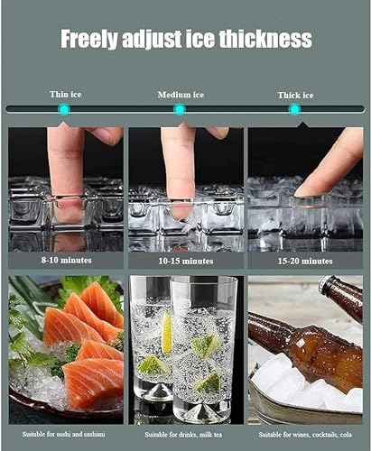 Máquina fabricadora de hielo eléctrica de 25 kg miniatura 6