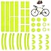 Yzwuyou 42 Stück Fahrrad Reflektoren Aufkleber Reflektierende Aufkleber Sticker Selbstklebend Reflektoraufkleber für Fahrrad Helme Motorrad Kinderwagen Taschen Sicherheit bei Nacht im Straßenverkehr