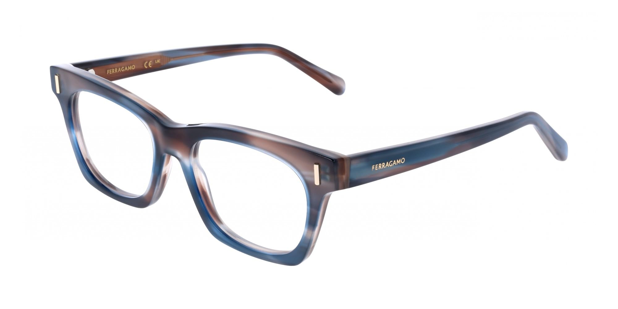 GAFAS FERRAGAMO SF3025 - C: STRIPED SAND BLUE Eye Size: 51 Puente: 17 Salud y cuidado personal