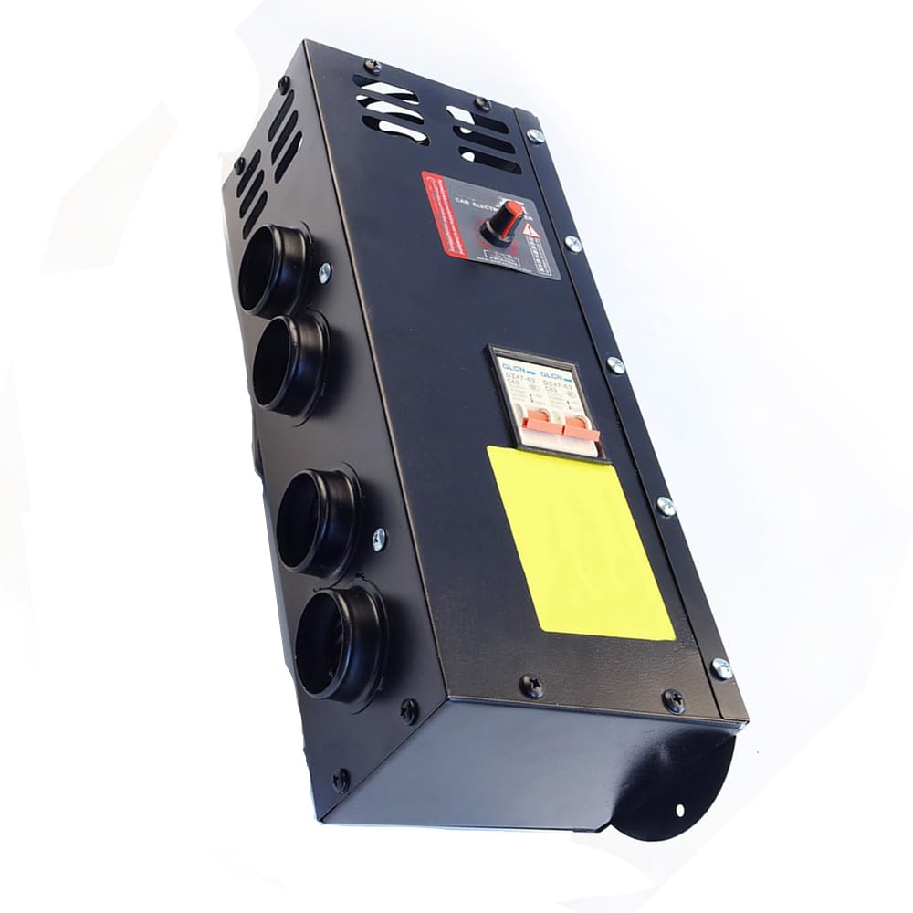 Riloer Riscaldatore Elettrico per Auto, sbrinatore per Camper, 12 V, 600 W-800 W, Ventilatore riscaldatore Portatile, 4 Fori, sbrinatore per Parabrezza, Riscaldamento e Raffreddamento