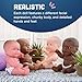 Constructive Playthings 10 Inch Huggable Multi-Cultural Baby Dolls, Multi-Ethnic Social Emotional Learning Toys for Kids, Set of 4