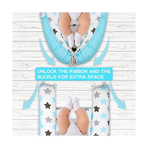 Baby Lounger, Baby Nest and Baby Bassinet, Portable Ultra Soft Breathable Newborn Lounger Crib, Perfect for Co-Sleeping and Traveling - Image 5