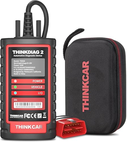 Thinkcar Valise Diagnostic Auto ThinkDiag 2, OBD-II français Fonctions avec 15 réinitialisation pour Systèmes Complets, Voiture Bluetooth 5.0 Soutien...