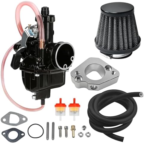 VM22 Carburetor Upgrade Performance Intake Pipe Mainfold 26 mm carburetor kit for Freight Predator 212 cc carburetor GX200 6.5 hp Engine 196 cc Clones Mini Bike Go Kart Cover