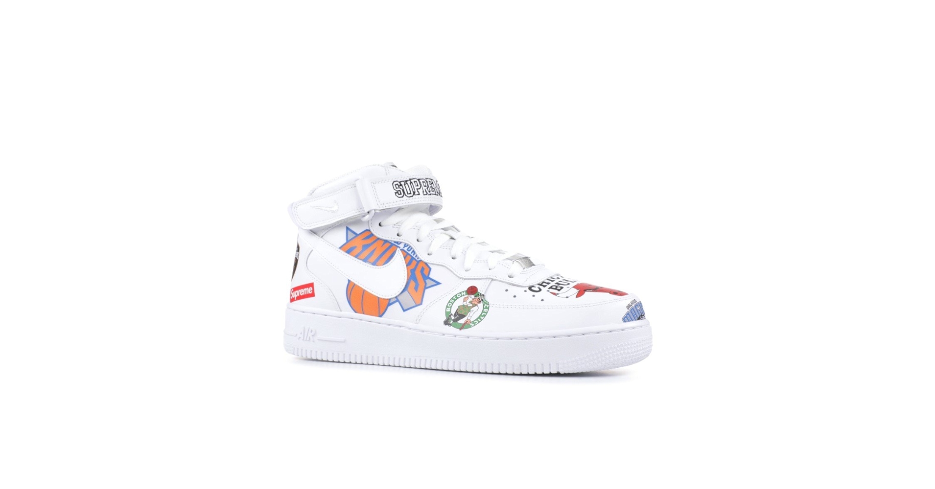 【新品】Supreme × NBA × Nike Air Force 1 Mid Nike Air Force 1 Mid Supreme NBA White Men's - AQ8017-100 - US