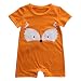 Newborn Baby Boy Girl Fox Romper Summer Jumper Playsuit Outfits (3-9 Months)