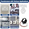 24V 40VA Control Transformer, 120V to 24V, HVAC Furnace Multi Tap with Foot Mount, 120V 50/60HZ