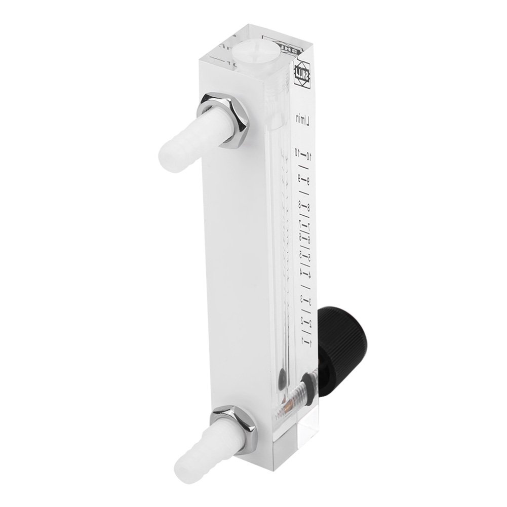 Débitmètre de gaz, débitmètre d'oxygène 1-10LPM avec vanne de commande pour oxygène / air / gaz, rotamètre LPM